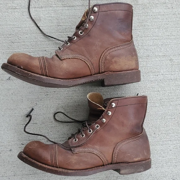 Red Wing 8111 Iron Ranger Brown Leather Boots Size 10, Width 2E - Picture 10 of 16